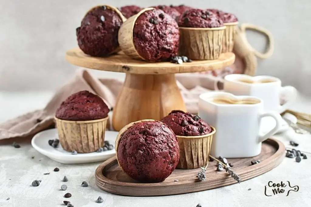 Red Velvet Chocolate Chip Muffins