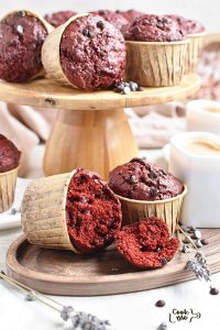 Red Velvet Chocolate Chip Muffins