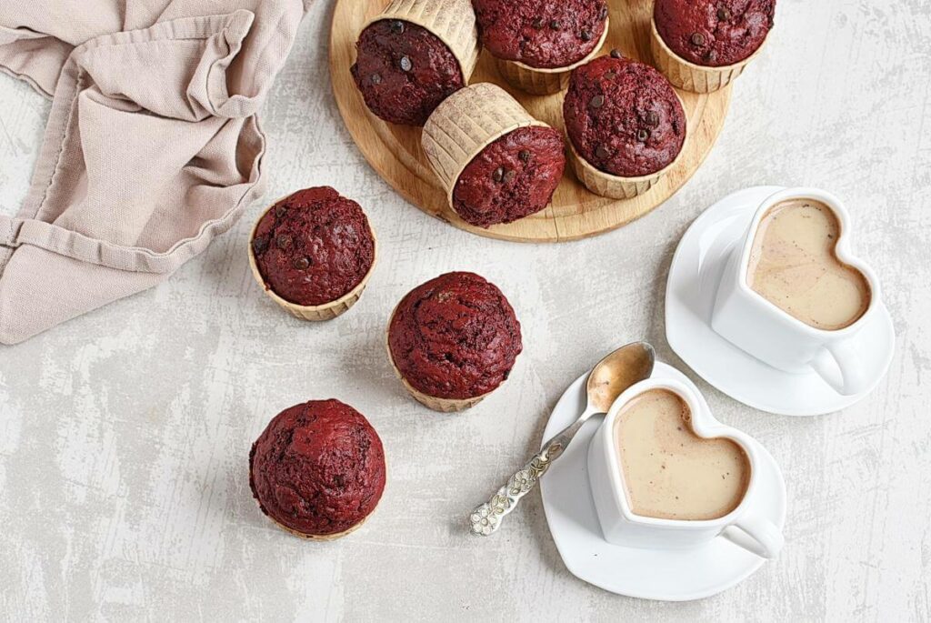 How to serve Red Velvet Chocolate Chip Muffins
