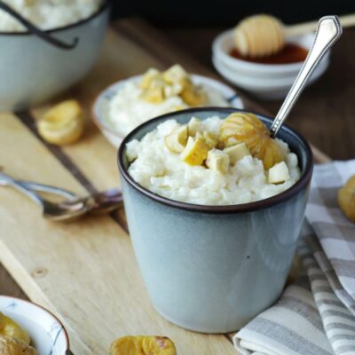 Rice Pudding with Chestnuts and Honey Recipe-Stovetop Rice Pudding-Creamed Rice