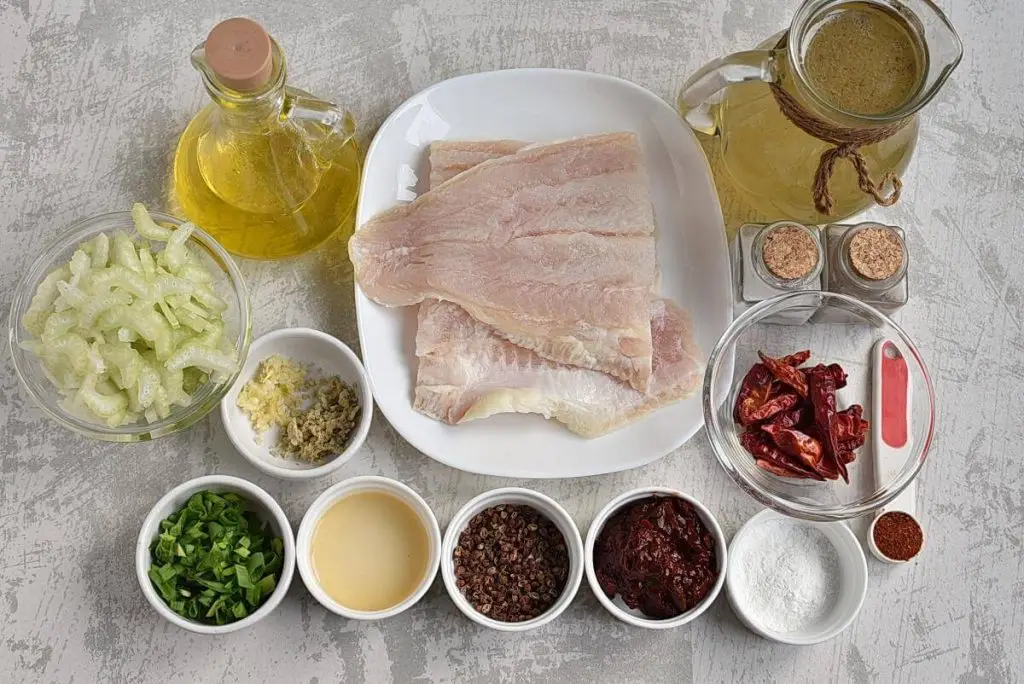 Ingredients for Sichuan Boiled Fish