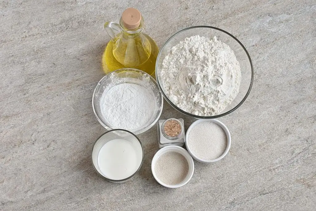 Ingredients for Soft Fluffy Chinese Steamed Buns