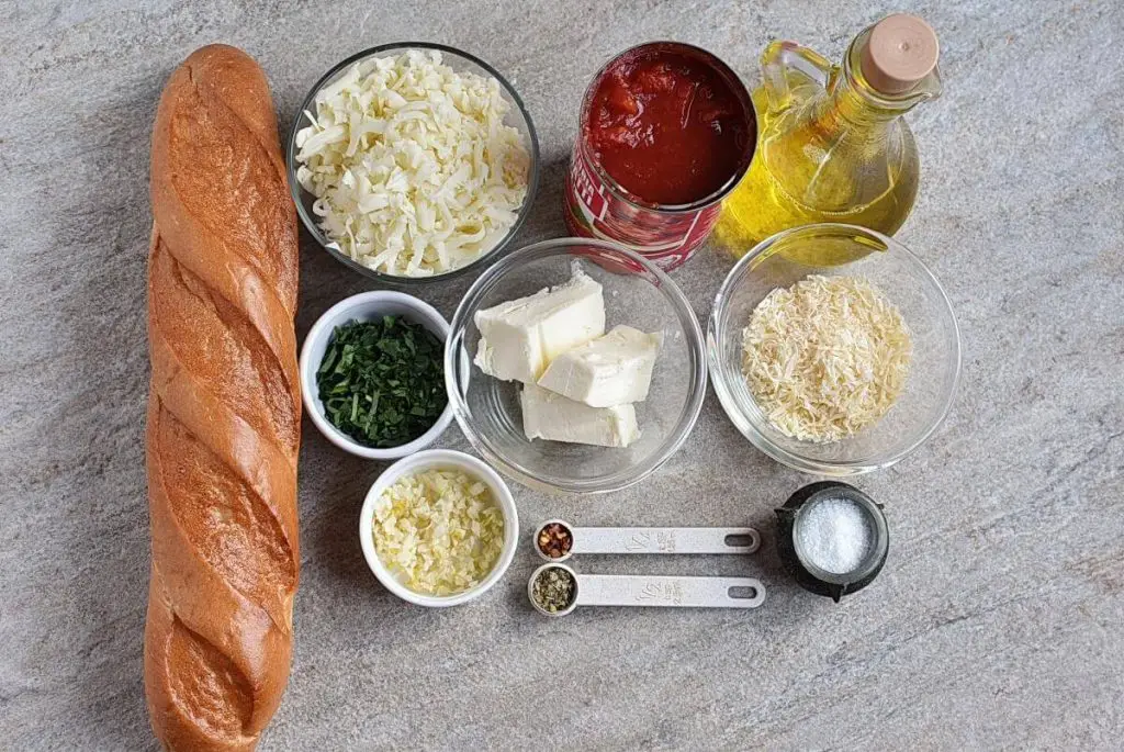 Ingredients for The Best French Bread Pizza