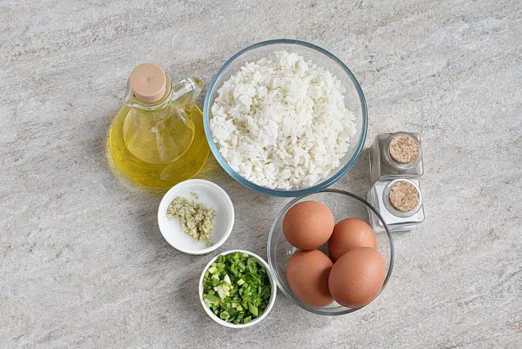 Ingredients for Tornado Eggs & Ginger Fried Rice
