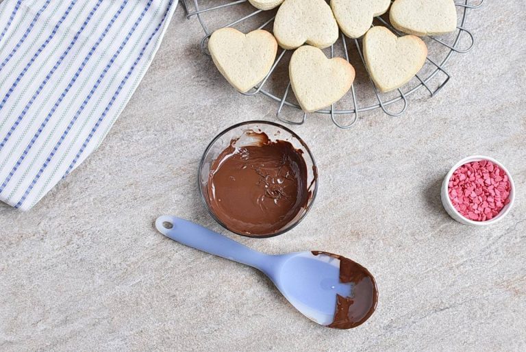 Step 11 - Chocolate Dipped Heart Cookies