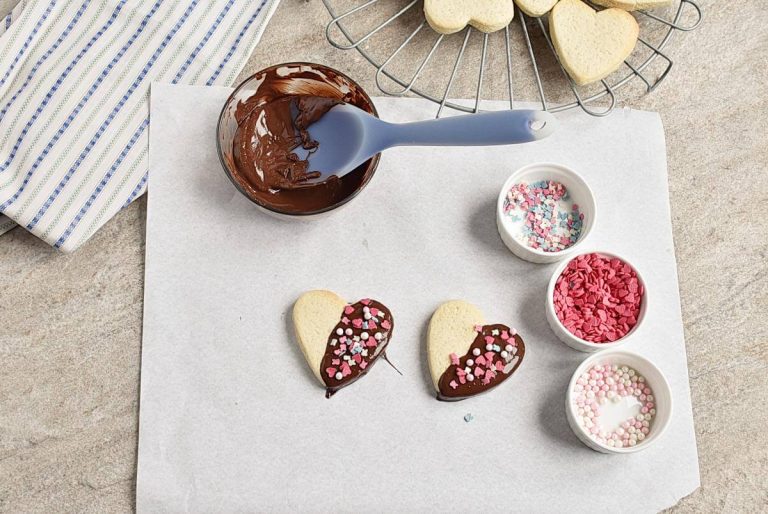 Step 12 - Chocolate Dipped Heart Cookies