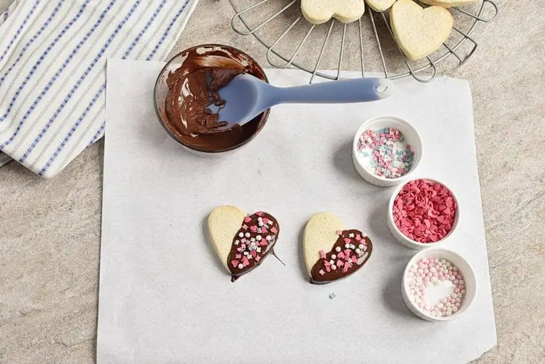 Step 12 - Chocolate Dipped Heart Cookies