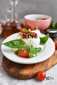 Easy Caprese Stuffed Fresh Mozzarella