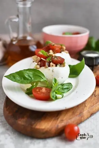 Easy Caprese Stuffed Fresh Mozzarella