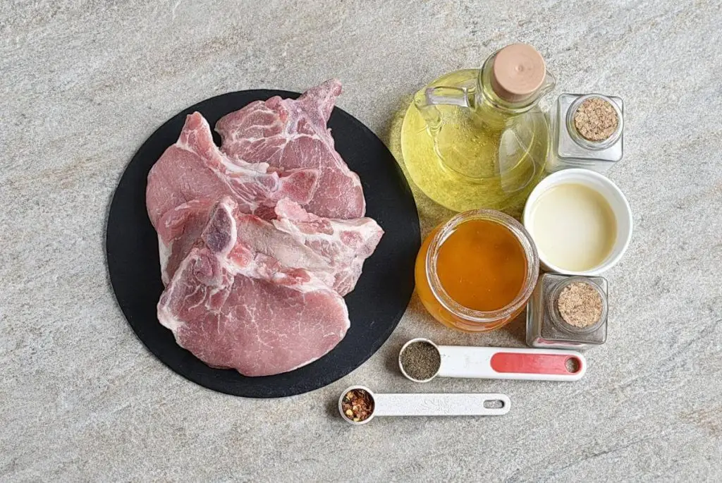 Ingredients for Easy Grilled Pork Chops