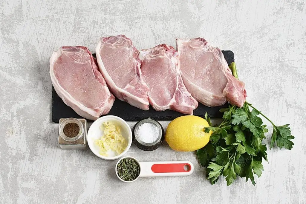Ingredients for Keto Grilled Pork Chops