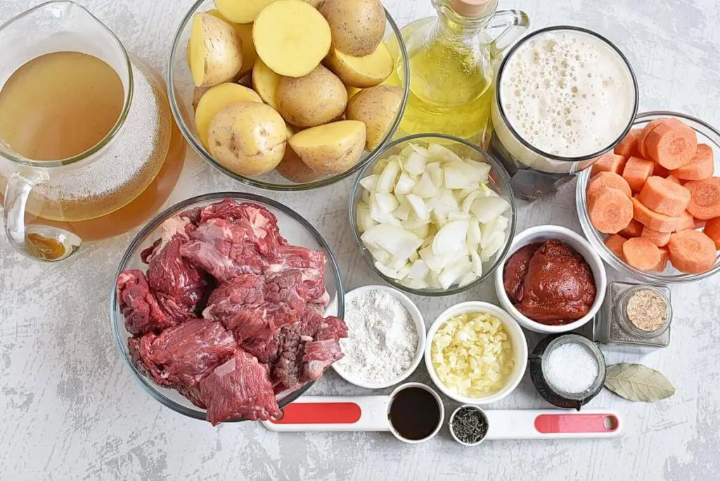 Ingredients for Guinness Beef Stew