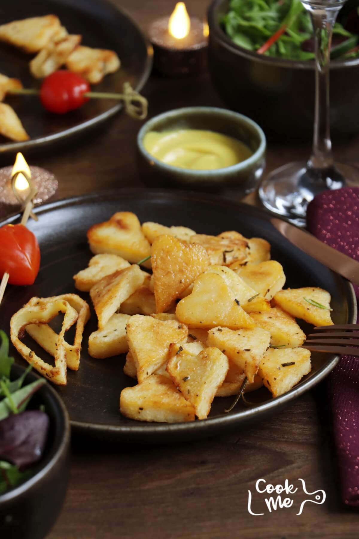 Heart-Shaped Roasted Potatoes Recipe - COOK.ME