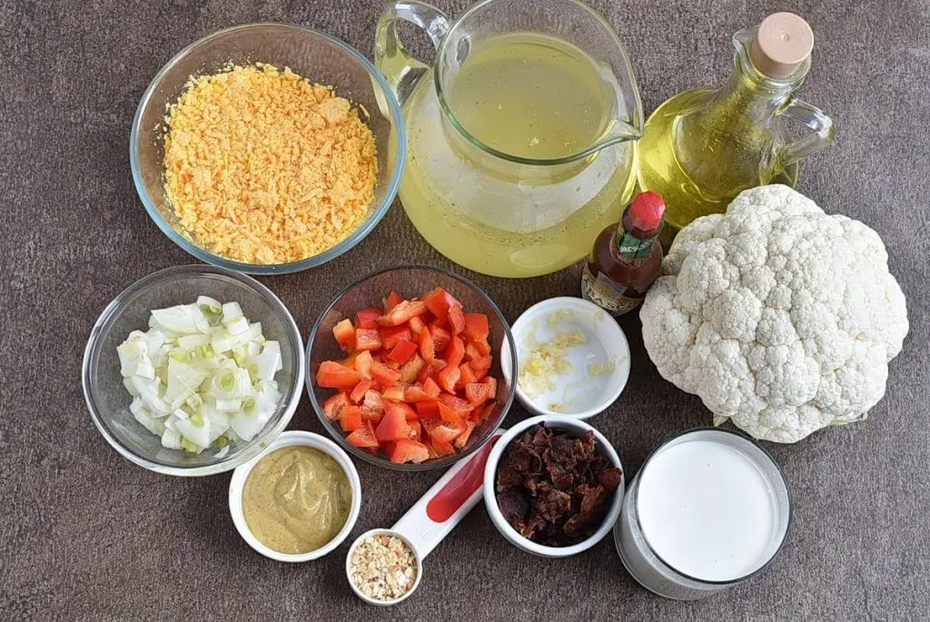 Ingredients for Keto Instant Pot Cheddar Soup