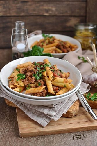 Penne Pasta with Meat Sauce
