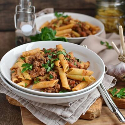 Penne Pasta with Meat Sauce Recipes– Homemade Penne Pasta with Meat Sauce –Easy Penne Pasta with Meat Sauce