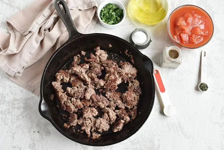 Step 4 - Penne Pasta with Meat Sauce