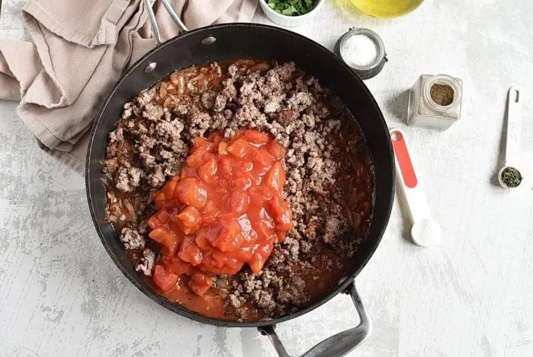Step 5 - Penne Pasta with Meat Sauce