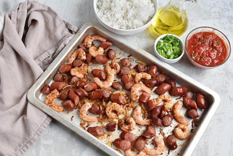 Step 4 - Sheet-Pan Shrimp and Sausage Jambalaya