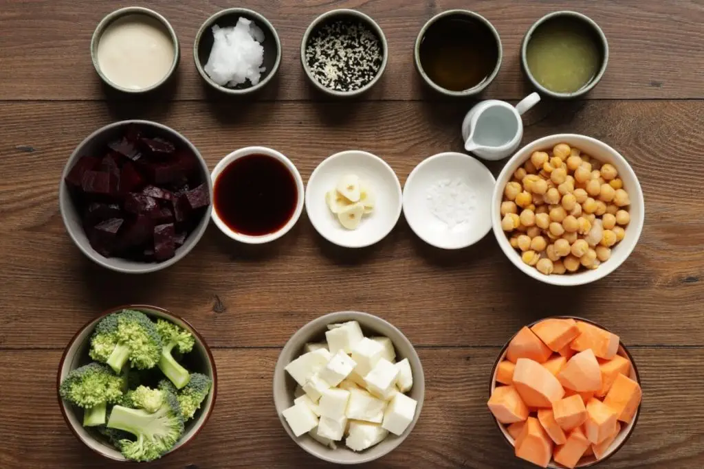 Ingredients for Sweet Potato Bowl