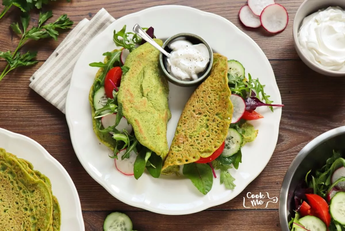 Chickpea and Parsley Pancakes Recipe-Healthy Pancakes-Vegan Pancakes-Dairy Free Pancakes