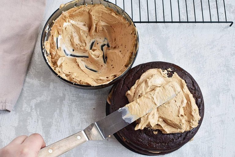 Step 13 - Dalgona Coffee Chocolate Cake