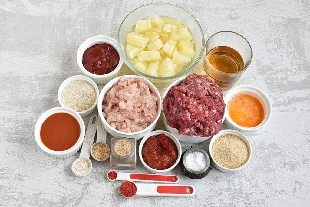 Ingredients for Jewish Sweet & Sour Meatballs