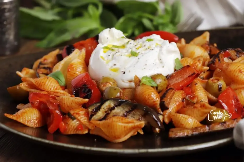 Pasta with Roasted Eggplant & Burrata