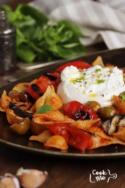 Pasta with Roasted Eggplant & Burrata