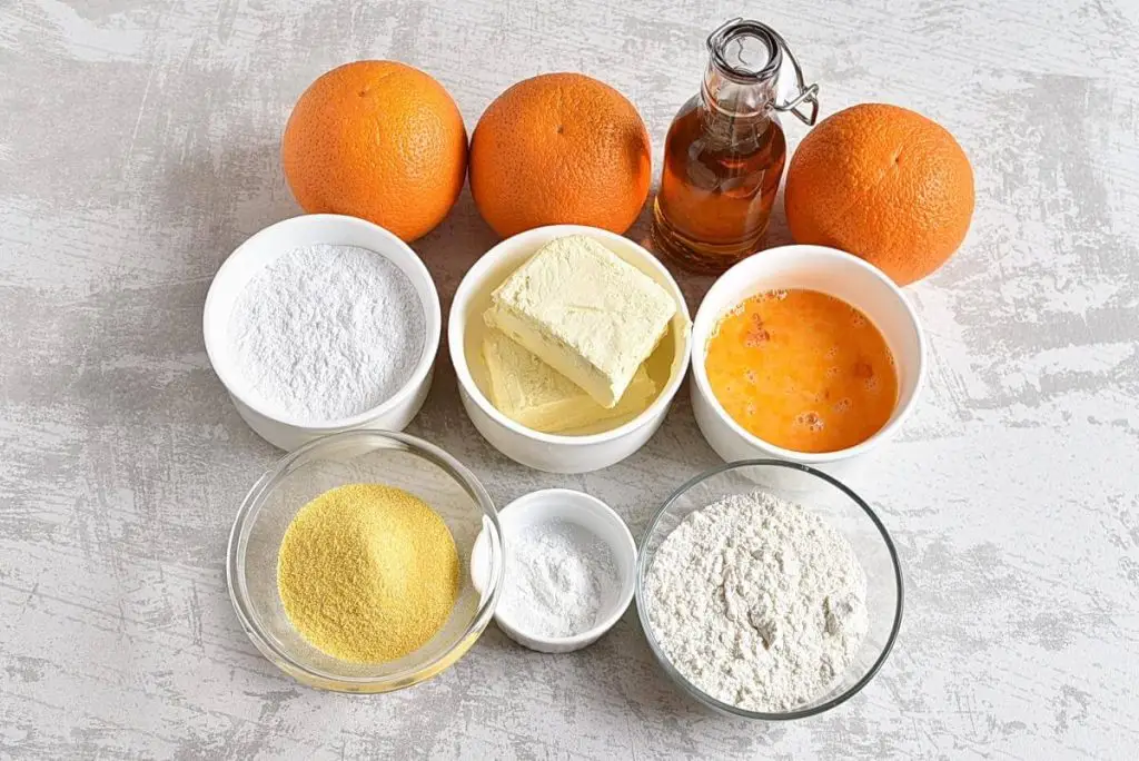 Ingredients for Sticky Orange Cake