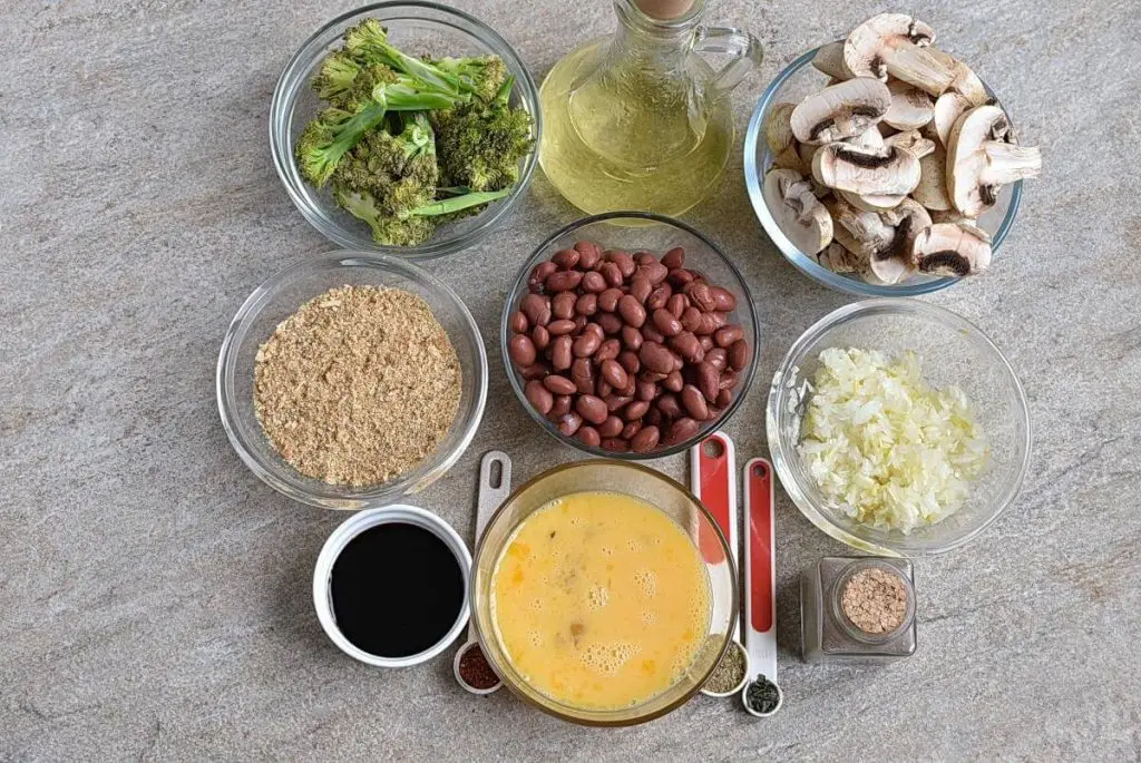 Ingredients for Vegetarian Mushroom “Meatloaf” Cups