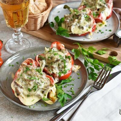 How to serve Low Carb Cheesesteak Stuffed Peppers