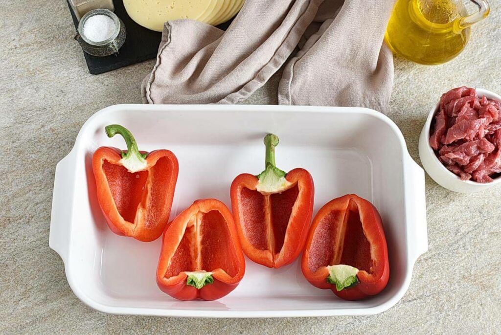 Low Carb Cheesesteak Stuffed Peppers recipe - step 2