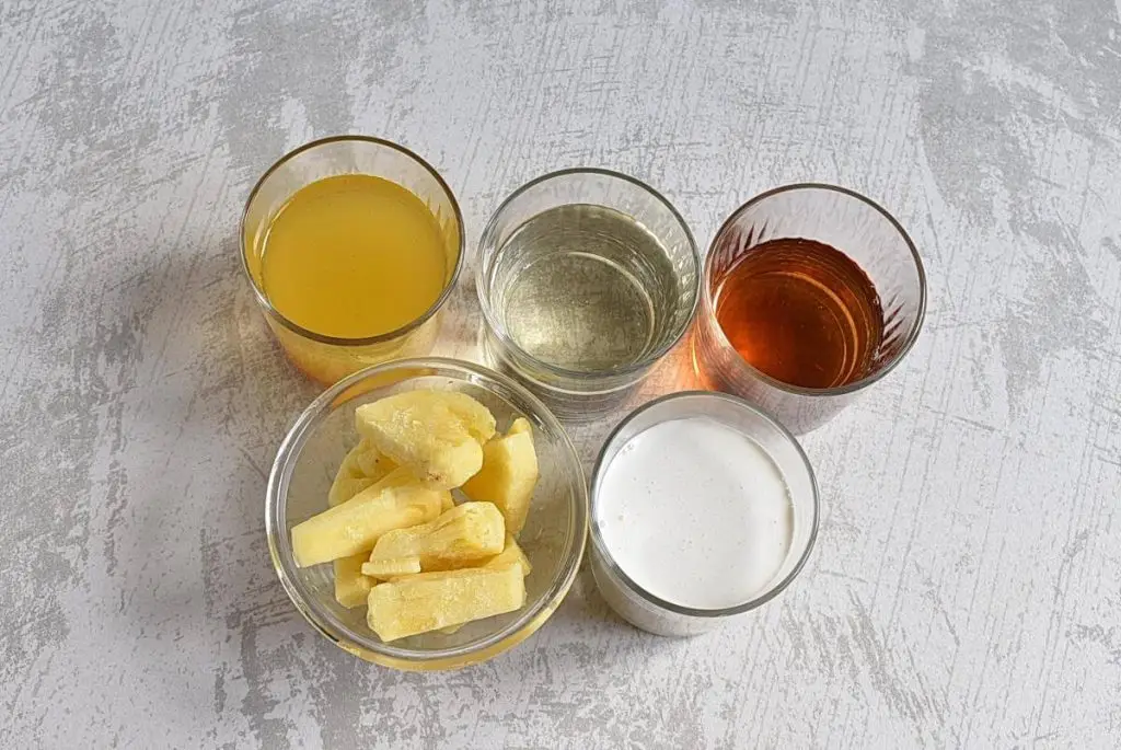 Ingredients for Easy Piña Colada