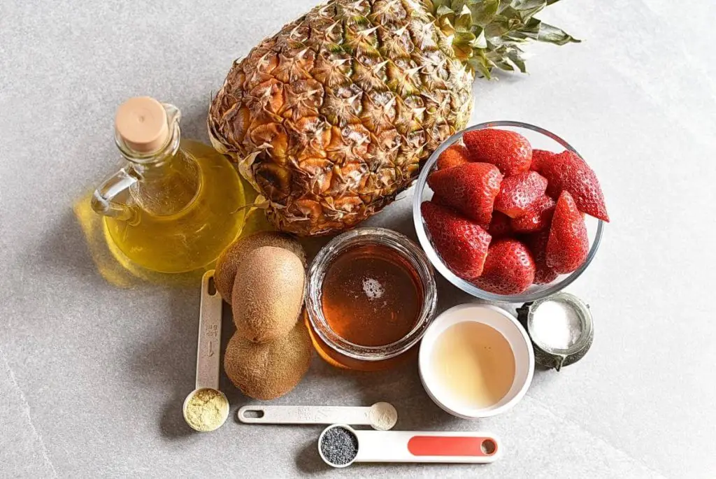 Ingredients for Fruit with Poppy Seed Dressing