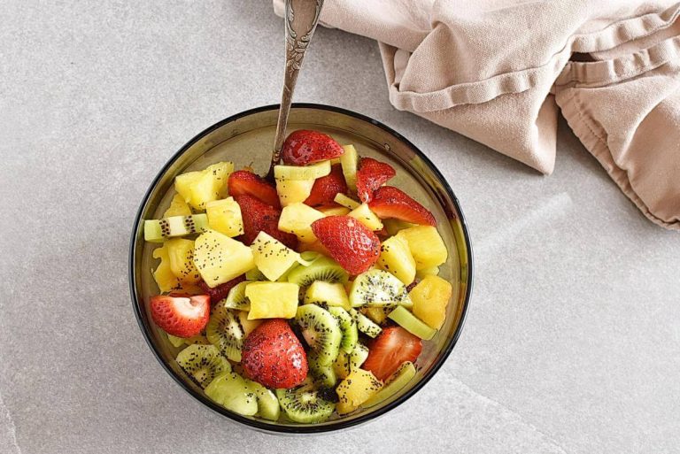 Step 5 - Fruit with Poppy Seed Dressing