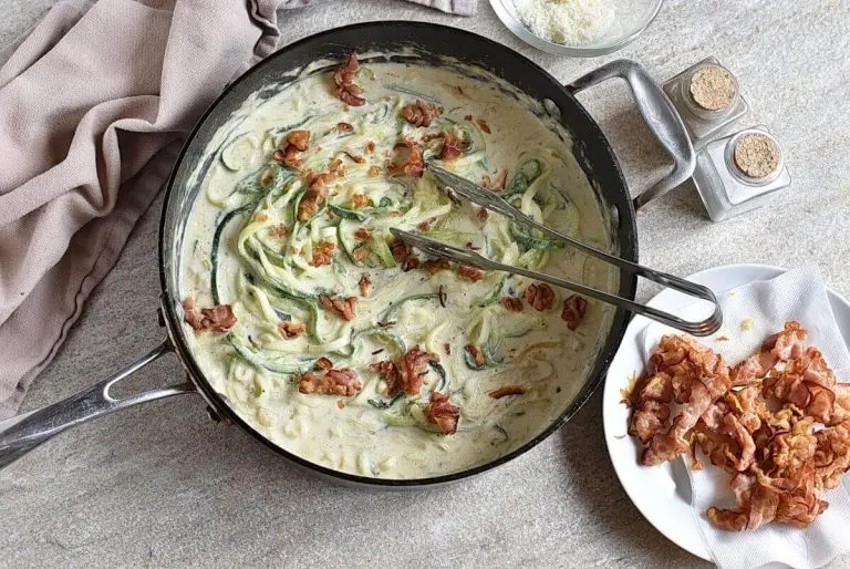 Step 8 - Keto Zoodle Alfredo with Bacon