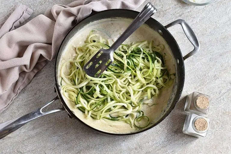 Step 7 - Keto Zoodle Alfredo with Bacon