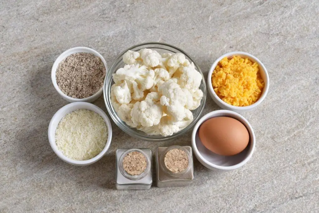 Ingredients for Low Carb Cauliflower Tots