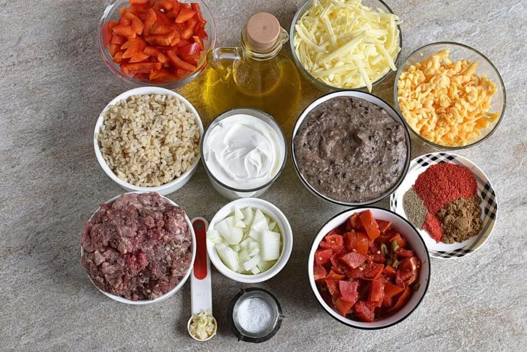 Ingredients for Mexican Casserole