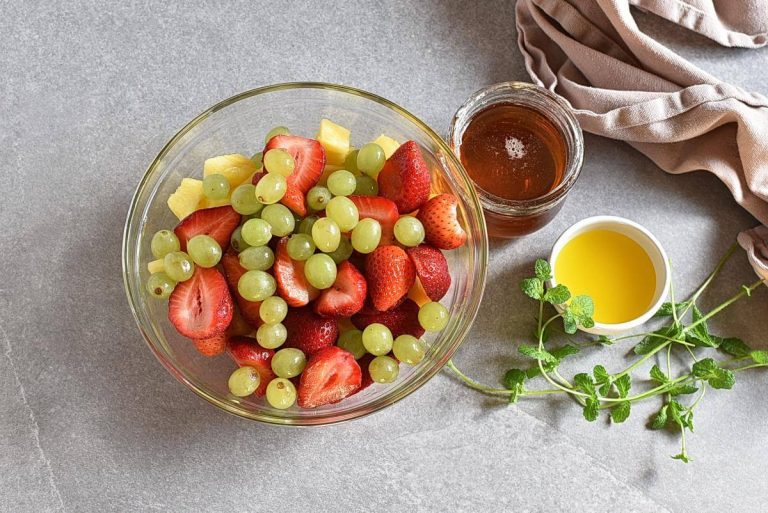 Step 1 - Minty Pineapple Fruit Salad