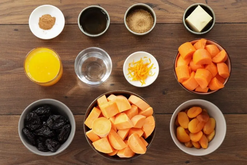 Ingredients for Tzimmes