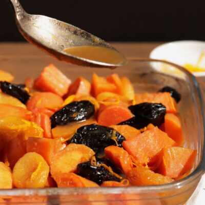 Tzimmes Recipe-Tzimmes for Passover-Oven Baked Tzimmes-Carrot Tzimmes with Prunes