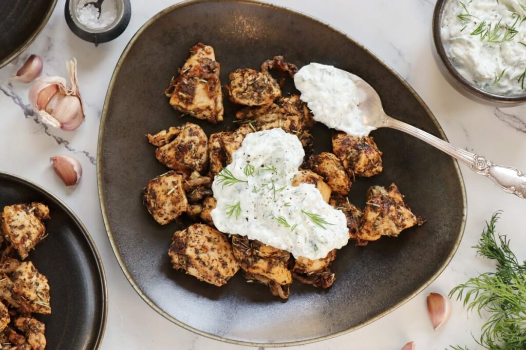 How to serve Chicken Gyros with Tzatziki