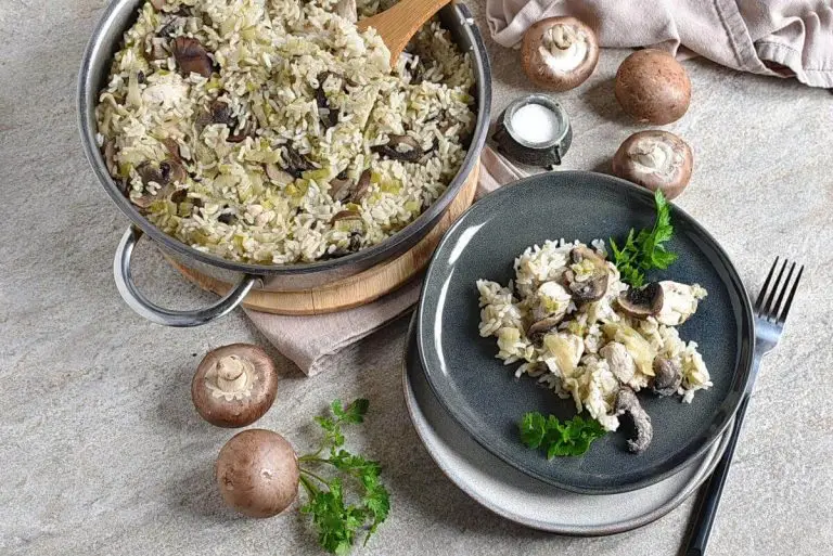 Step 4 - Chicken with Rice, Leeks and Mushrooms