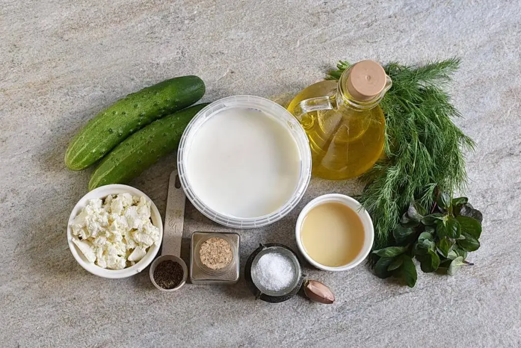 Ingredients for Chilled Cucumber, Dill and Yogurt Soup