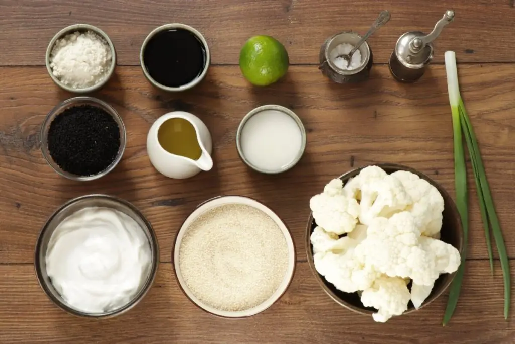 Ingredients for Crispy Cauliflower Bites