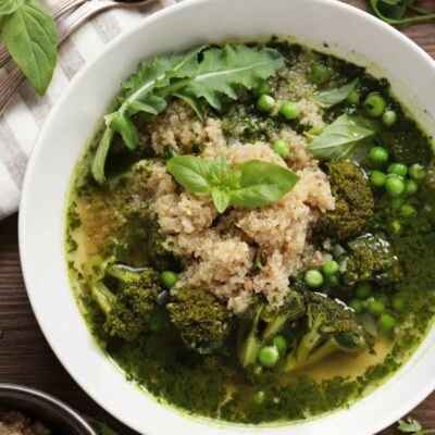 Green Spring Soup Recipe-Vegan Green Soup-20 Minute Soup-Healthy Soup