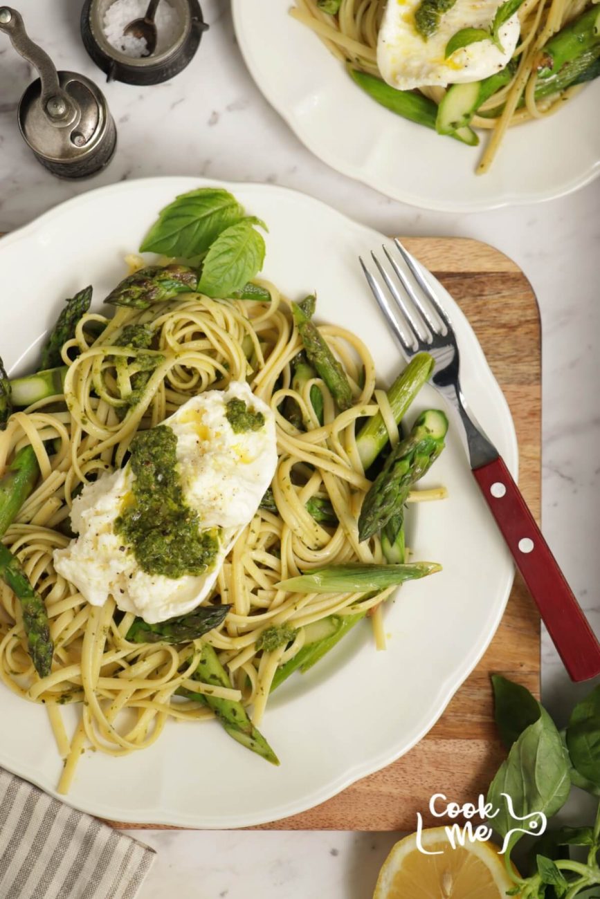 Pasta with Asparagus & Buffalo Mozzarella Recipe Cook.me Recipes