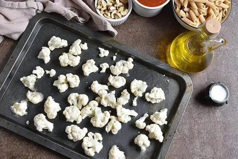 Step 2 - Red Pepper Pasta with Roasted Cauliflower